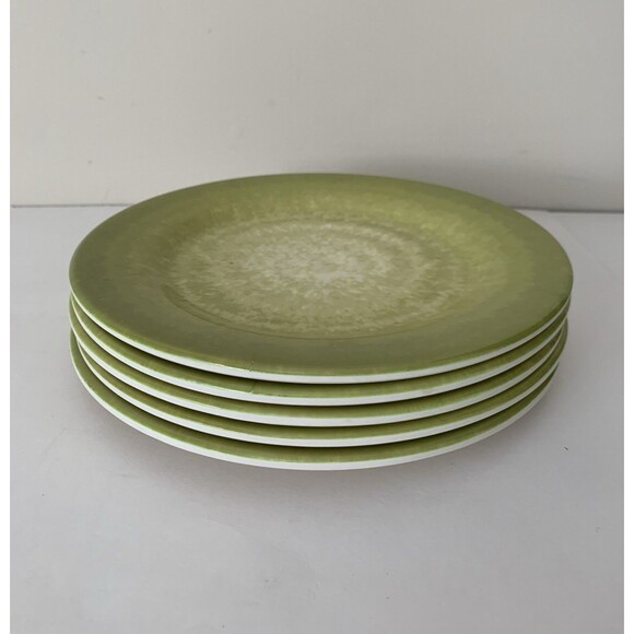 Better Homes and Gardens Melamine Round Salad Plates Green 8.5" Set of 5 - Picture 8 of 12
